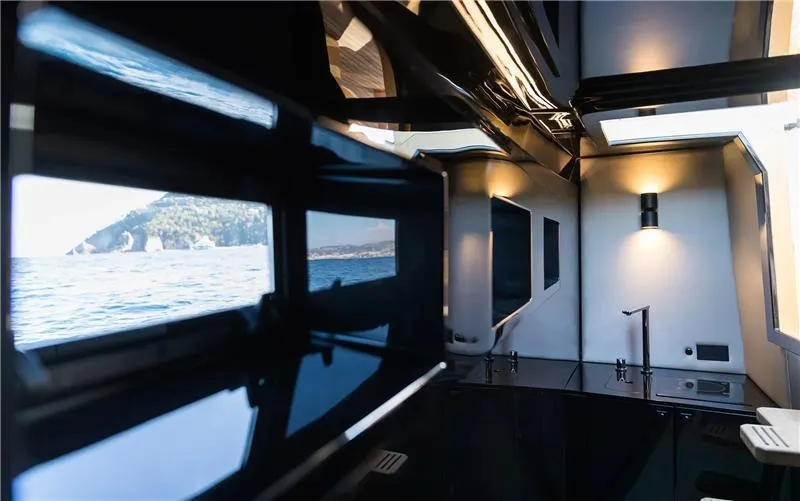 Diamond Yacht Photos Pics Interior of 2018 Sunreef 40 Open Sunreef Power Diamond yacht with sleek design and ocean view.