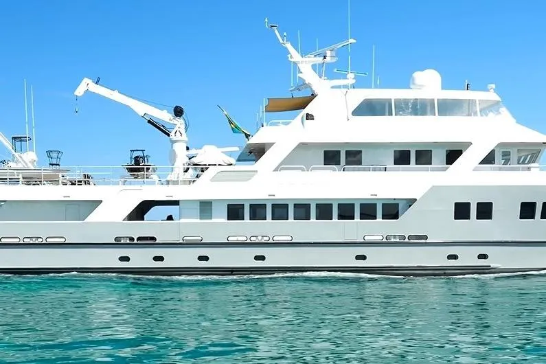 Compass Rose Yacht Photos Pics Luxury yacht on clear water, C & G Boatworks Explorer, 2011 model.