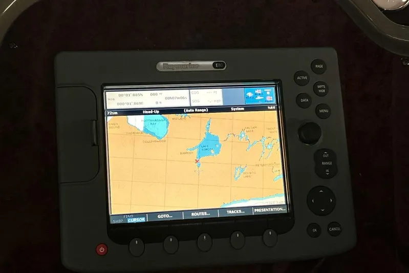  Yacht Photos Pics Navigation system display on a 2008 Regal Commodore 3760 IO boat.