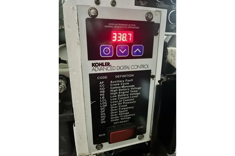  Yacht Photos Pics Kohler advanced digital control panel on 2008 Regal Commodore 3760 IO boat.