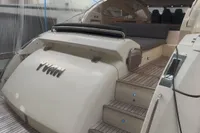 Astondoa 53 Open 2007 yacht, rear view with steps and seating area.