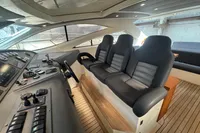 Luxurious 2007 Astondoa 53 Open yacht interior with sleek helm and comfortable seating.