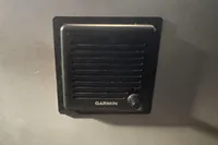Garmin speaker on 2007 Astondoa 53 Open yacht dashboard.