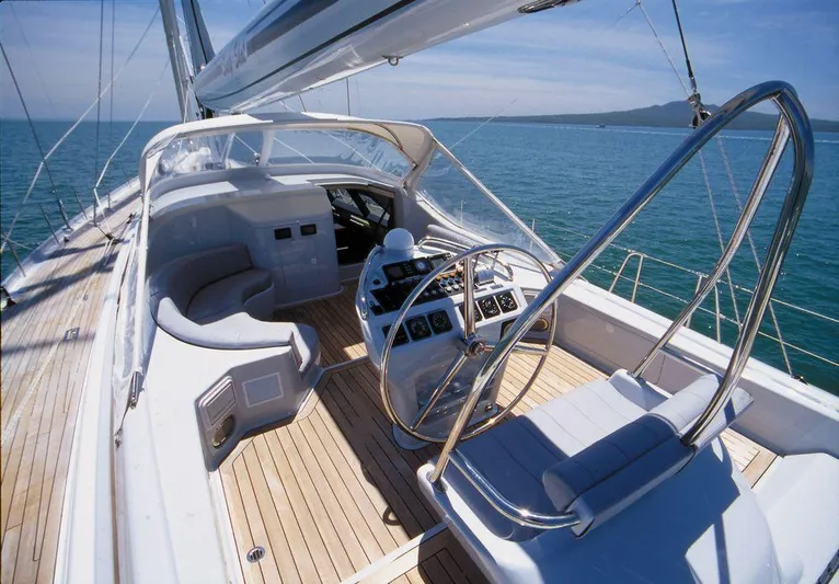 Sorcerer II Yacht Photos Pics Helm and Forward Cockpit