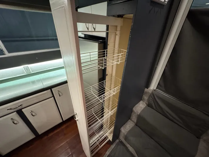 S-dan Yacht Photos Pics 1998 Mainship 47 Galley Storage