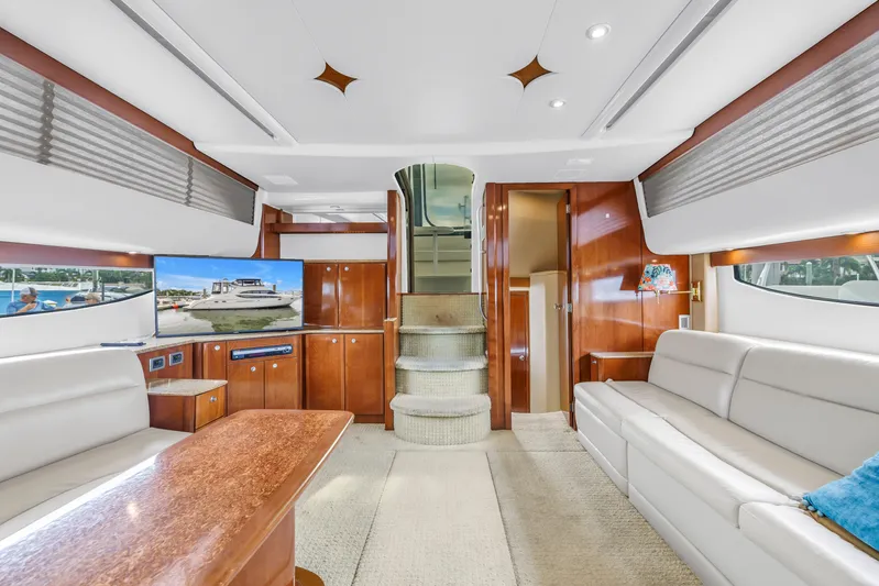  Yacht Photos Pics Luxurious interior of 2007 Meridian 459 Motoryacht with elegant seating and modern amenities.