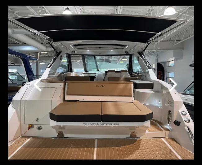  Yacht Photos Pics 2024 Sea Ray Sundancer 320 Coupe in showroom.