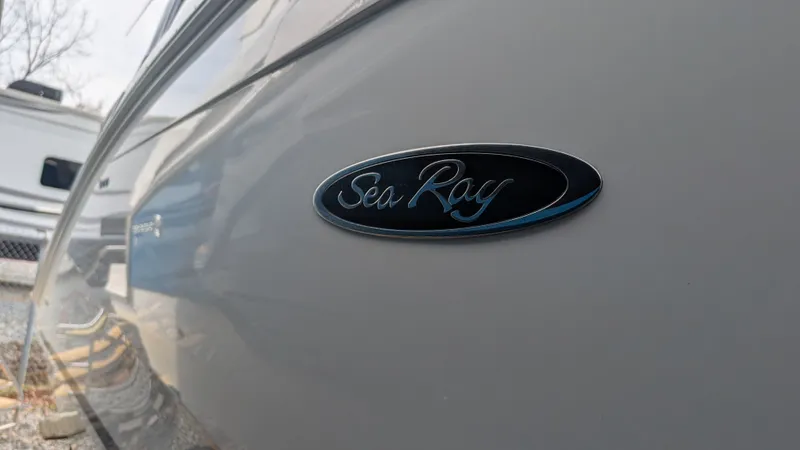  Yacht Photos Pics Sea Ray Sundancer 320 Coupe 2024 boat logo on hull.