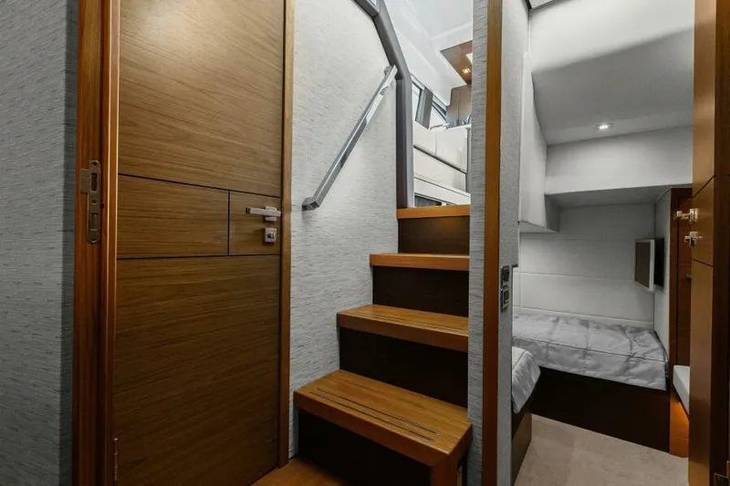 Wild Blue Yacht Photos Pics Companionway to Staterooms