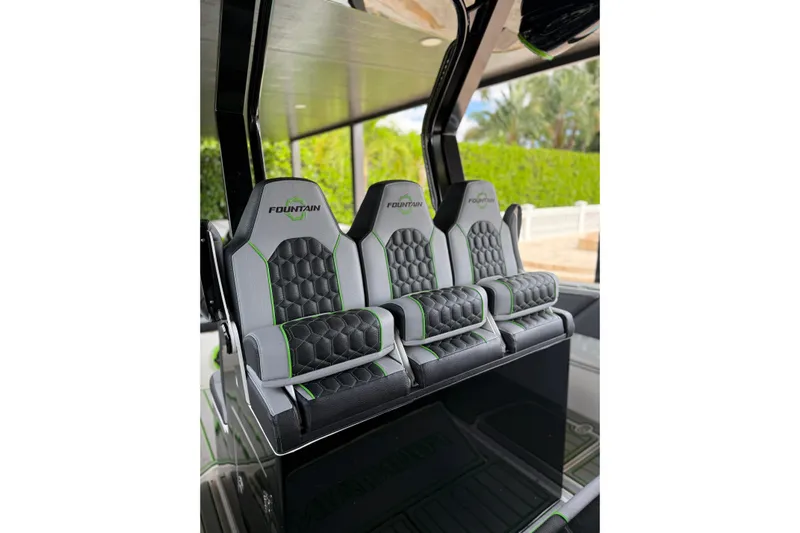  Yacht Photos Pics Three stylish seats on a 2006 Fountain 38 CC Tournament Edition boat.