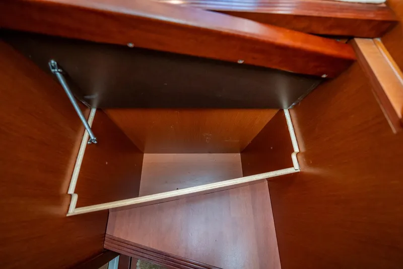Wanderer Yacht Photos Pics Interior storage compartment of 2016 Beneteau Swift Trawler 44 yacht.