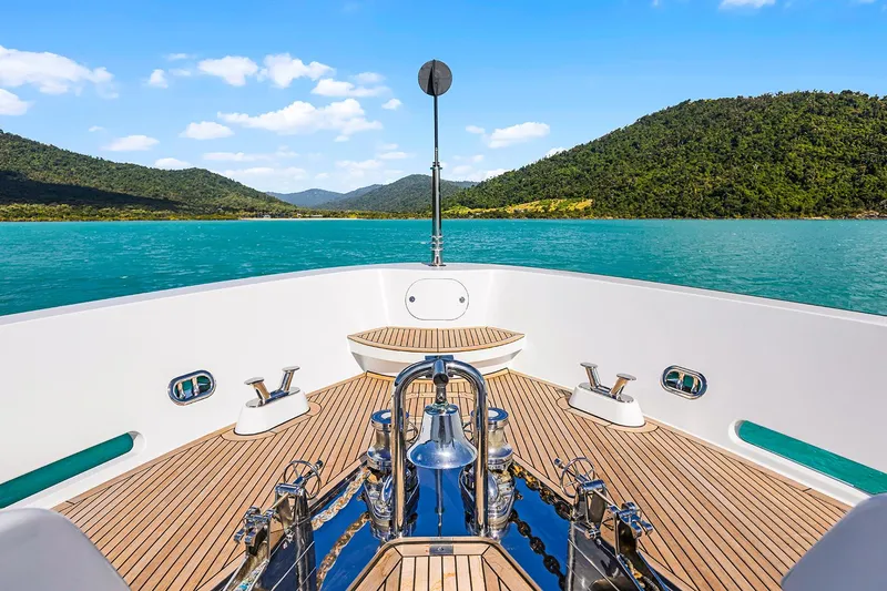  Yacht Photos Pics Luxurious 2003 Sovereign Tri-Deck yacht with scenic ocean and mountain views.