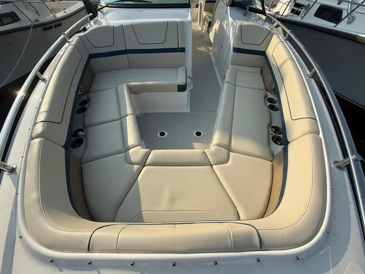  Yacht Photos Pics 2024 Formula 350 Crossover Bowrider with spacious seating and cup holders.