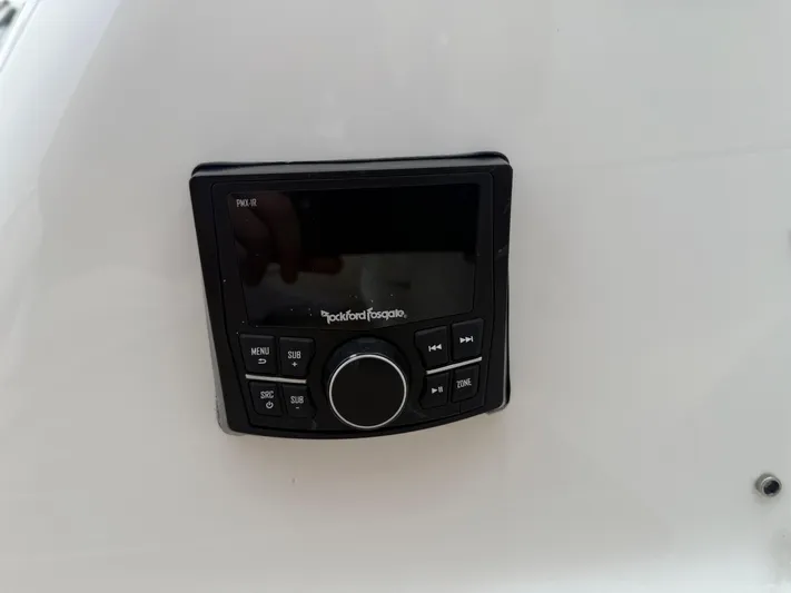 Yacht Photos Pics Rockford Fosgate audio system on 2024 Formula 350 Crossover Bowrider boat.