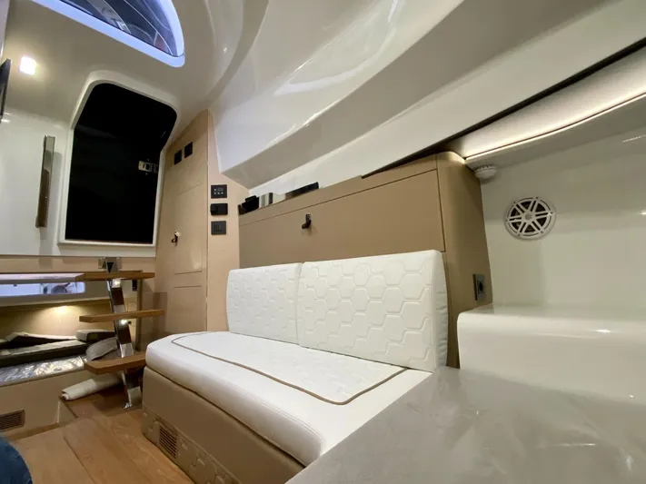 Seayou Yacht Photos Pics 2022 SACS Strider 15 interior with modern seating and sleek design.
