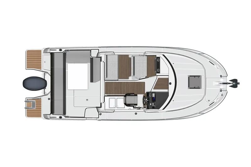  Yacht Photos Pics Top view of 2026 Jeanneau NC 795 Series 2 boat layout, featuring modern interior design.