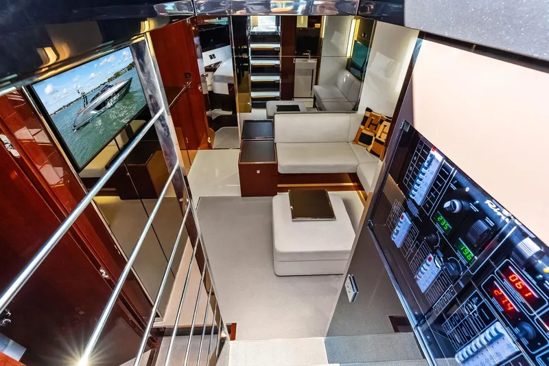 Il-viaggio Yacht Photos Pics Luxurious interior of 2021 Riva 56 Rivale yacht with modern design and technology.