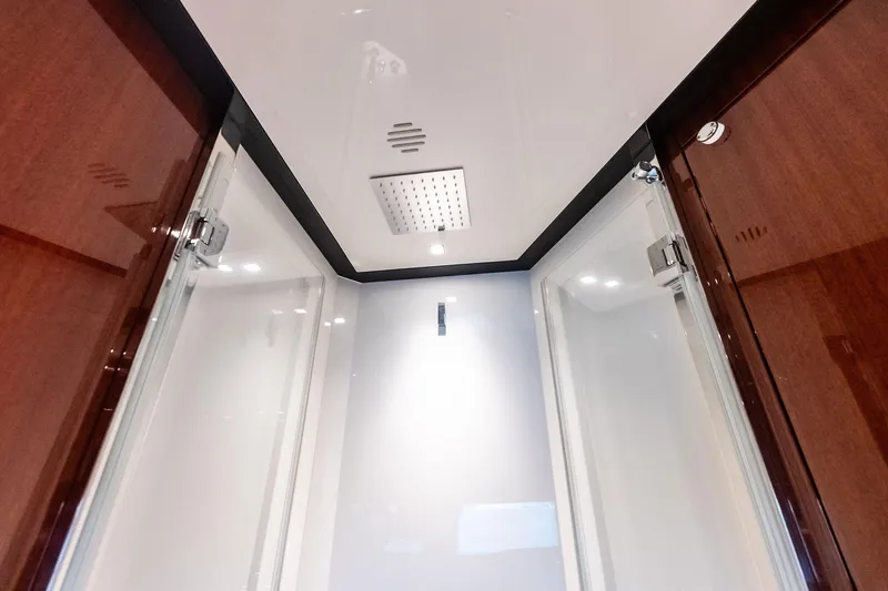 Il-viaggio Yacht Photos Pics Luxurious shower area in 2021 Riva 56 Rivale yacht.