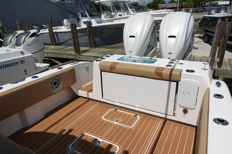  Yacht Photos Pics 2022 Cape Horn 34 XS boat with twin V8 engines and teak deck.