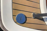 Boat deck with wood finish and metal fixture, GS 27 model, 2022.
