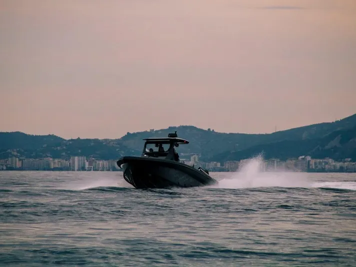 Skipper 42 Triple 500r Yacht Photos Pics Skipper-BSK 42 boat cruising on water at sunset, 2026 model.