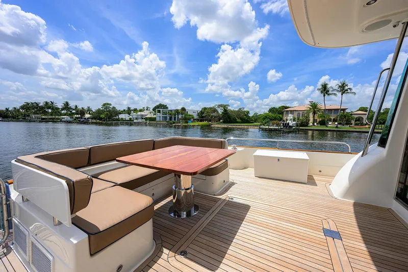 Sandcrab Yacht Photos Pics Sabre 66 SANDCRAB - Aft Deck Seating & Table