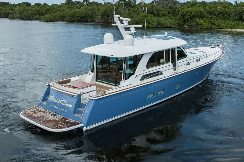 Sandcrab Yacht Photos Pics Sabre 66 SANDCRAB - Starboard Aft Aerial Profile