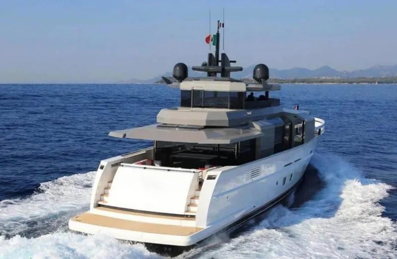 Yacht Photos Pics 2017 Arcadia Yachts 100 cruising on open water.