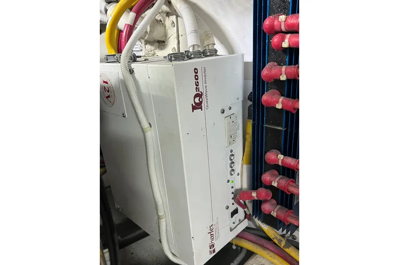 Ne Sea Yacht Photos Pics Electrical system in a 2004 Carver 466 Motor Yacht engine room.