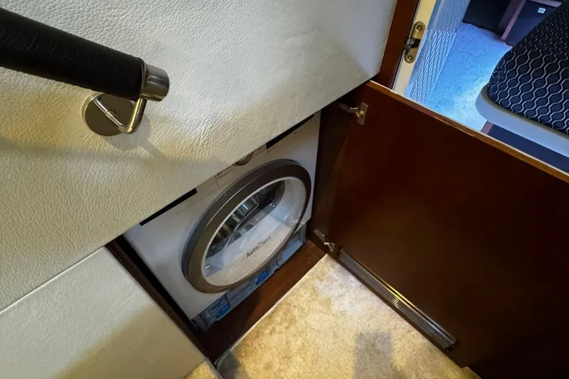  Yacht Photos Pics Built-in washing machine in 2008 Princess V85 yacht interior.