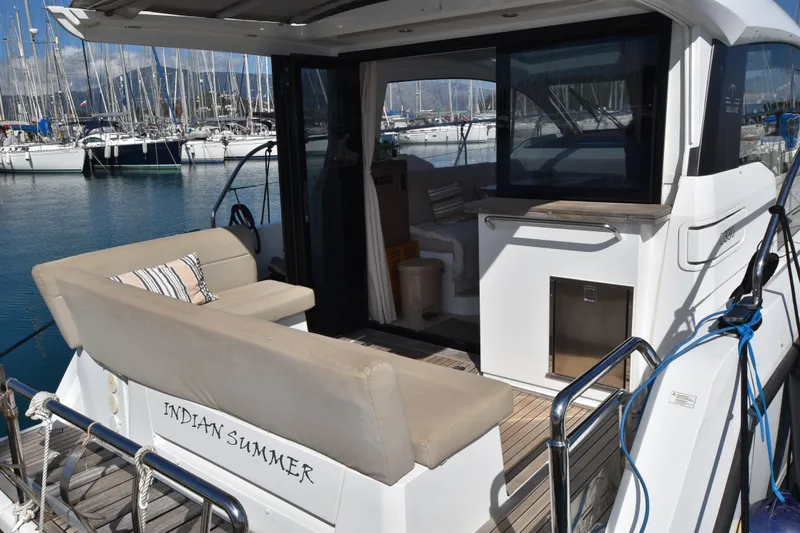 Indian Summer Yacht Photos Pics 2016 Sealine C330, spacious cockpit with sun visors