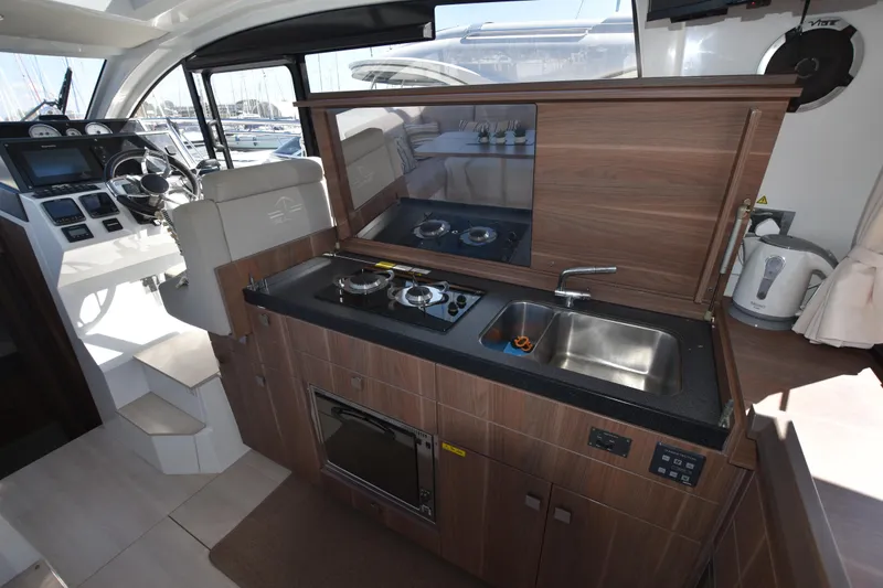 Indian Summer Yacht Photos Pics 2016 Sealine C330, fully equipped galley with modern fittings