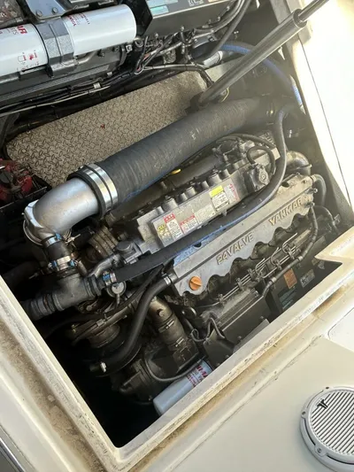 N'baluba Yacht Photos Pics Engine of a 2008 Rivolta Coupe 4.5, showcasing intricate mechanical components.