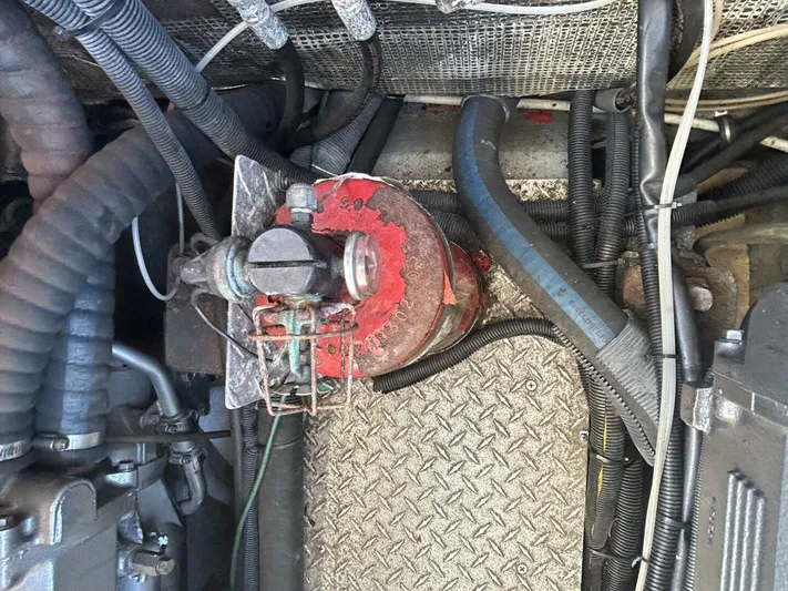 N'baluba Yacht Photos Pics Engine compartment of a 2008 Rivolta Coupe 4.5 with visible wiring and components.