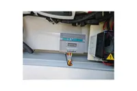 Mastervolt solar charger in Saxdor 320 GTO, 2022 model, with wiring and electrical components.