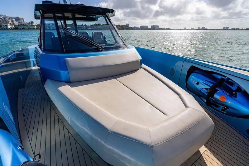 Elizabeth Yacht Photos Pics 2022 Wajer 55 S yacht with sleek design and luxurious deck on open water.