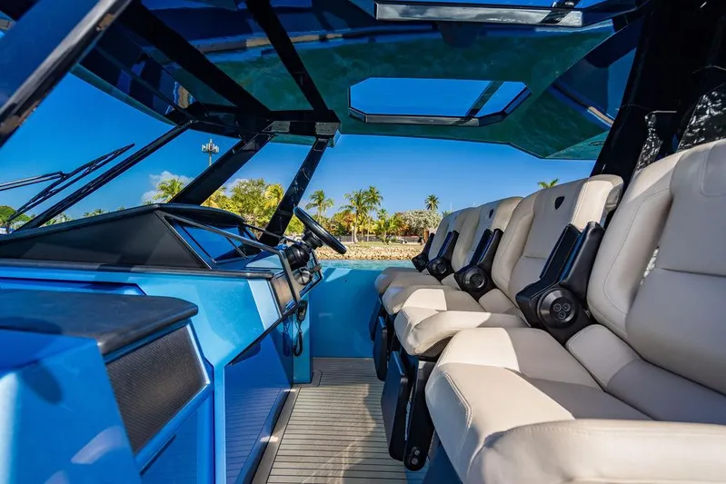 Elizabeth Yacht Photos Pics Interior of 2022 Wajer 55 S yacht with luxurious seating and modern design.