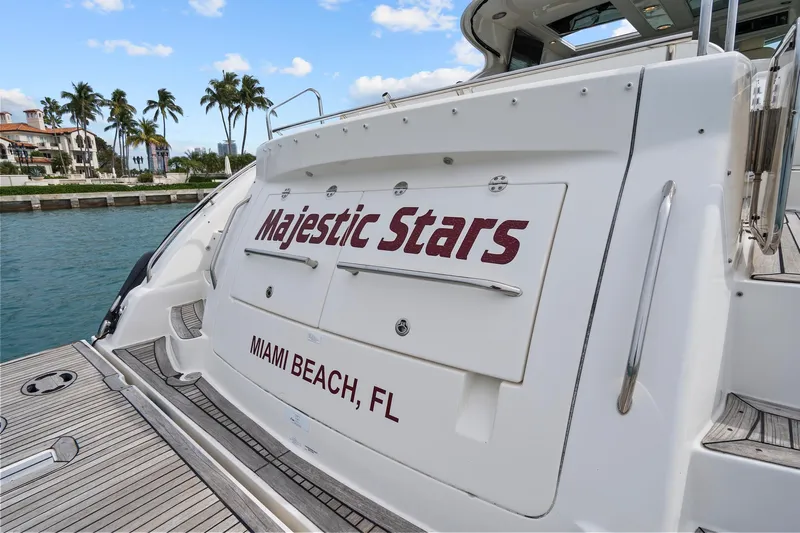 Majestic Stars Yacht Photos Pics 2012 Sea Ray Sundancer 580 yacht "Majestic Stars" docked in Miami Beach, FL.