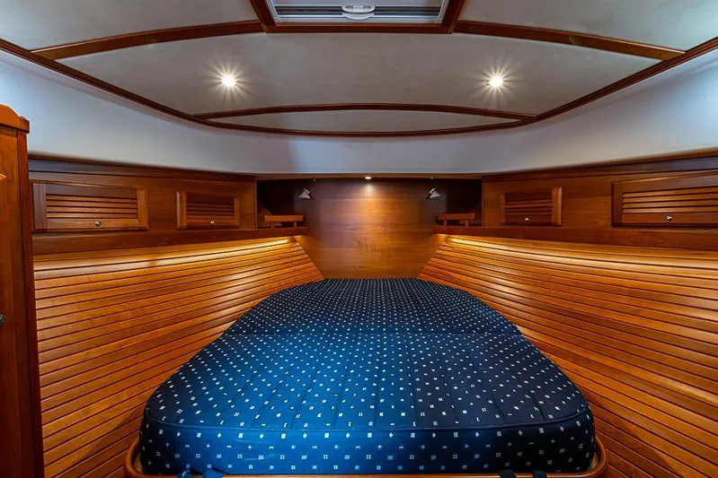  Yacht Photos Pics Luxurious wooden cabin interior of 2016 Sabre 42 Salon Express yacht.