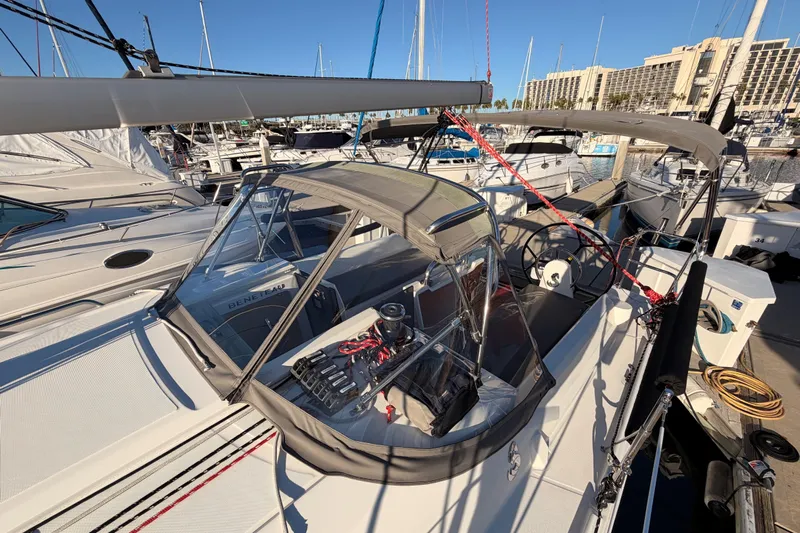  Yacht Photos Pics 2020 Beneteau Oceanis 30.1 sailboat docked in marina, featuring sleek design and modern amenities.