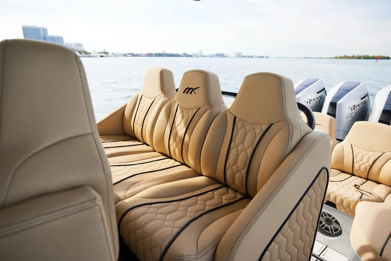 Yacht Photos Pics 2024 Midnight Express 37' Open boat with luxurious tan leather seating.