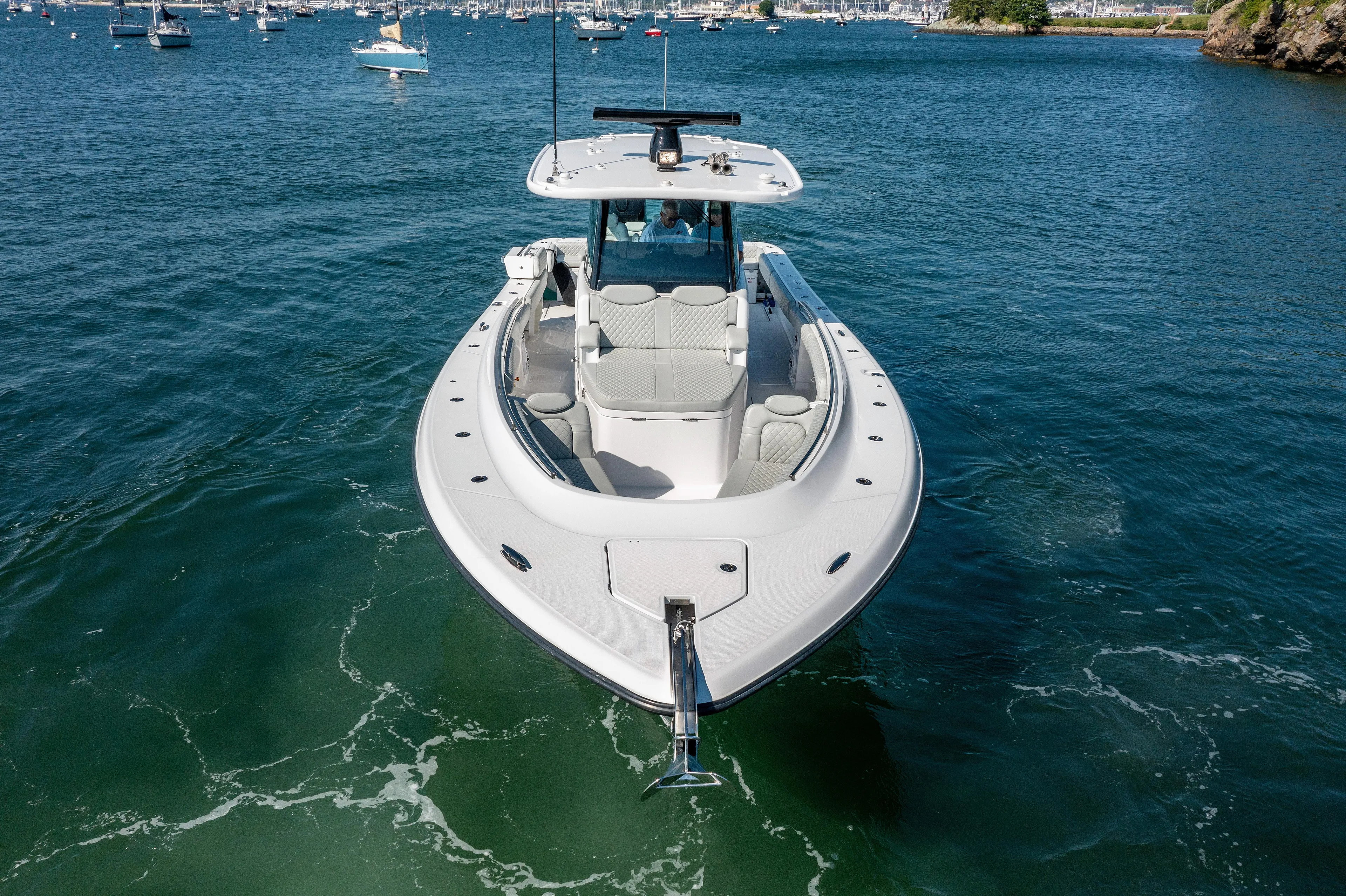  Yacht Photos Pics 2024 HCB 39 Speciale boat on water, front view.