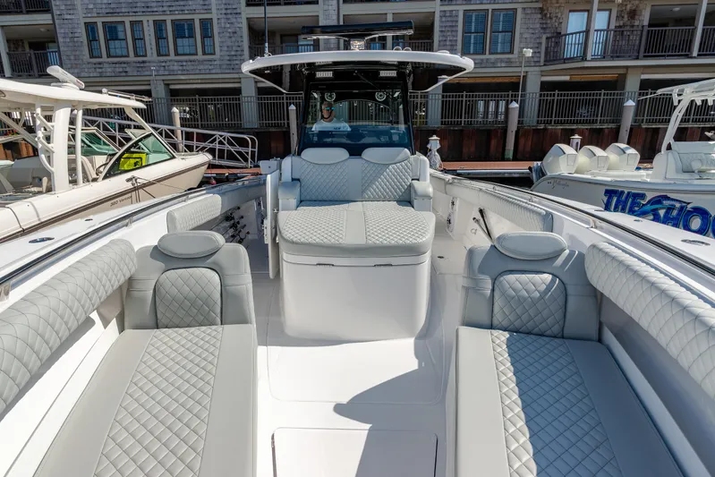  Yacht Photos Pics 2024 HCB 39 Speciale luxury boat with spacious seating and modern design.
