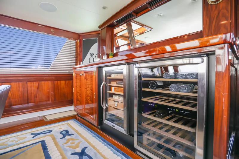 Victorian Rose Yacht Photos Pics Luxurious 1963 Burger Motor Yacht interior with elegant wood finishes and modern amenities.