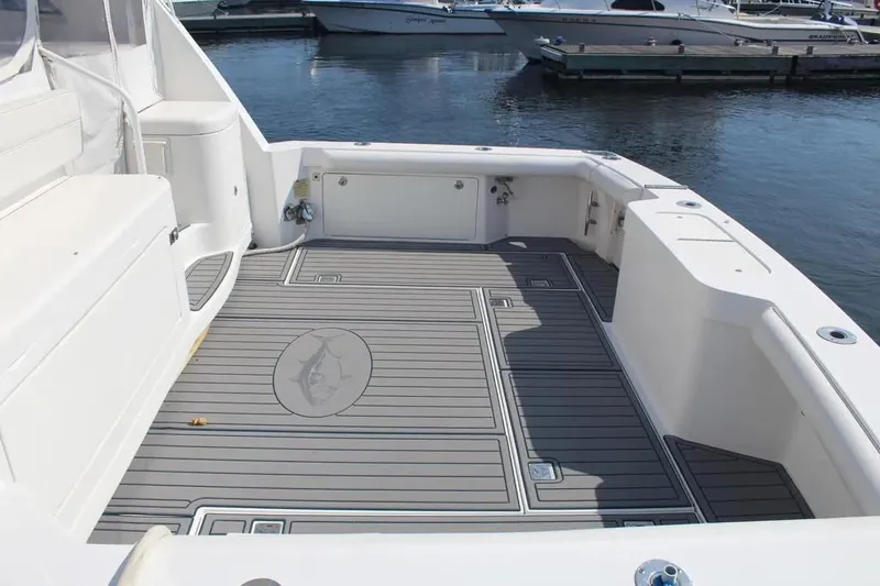  Yacht Photos Pics 2013 Cabo 40 Hardtop Express boat deck with sleek design and spacious layout.