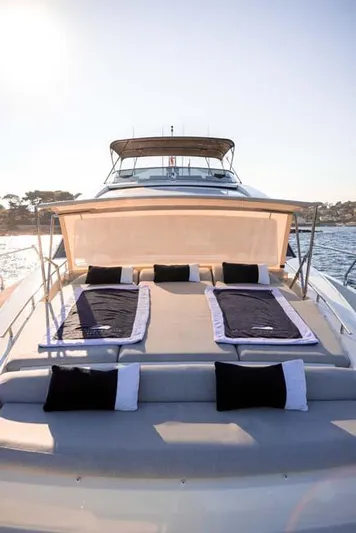  Yacht Photos Pics Luxurious 2019 Prestige 680 S yacht with sunbathing deck and scenic ocean view.