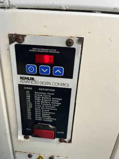  Yacht Photos Pics Kohler advanced digital control panel on 2005 Azimut 43 yacht.