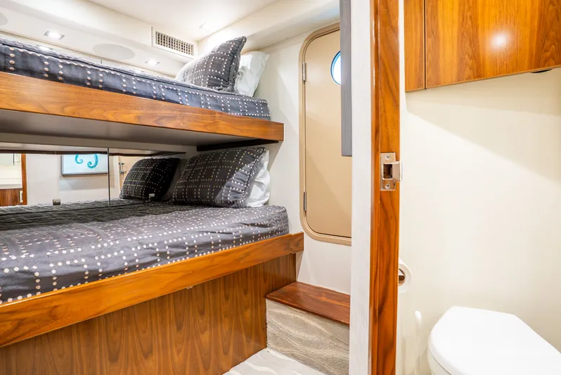 Unbridled Yacht Photos Pics Crew Quarters with Engine Room Access