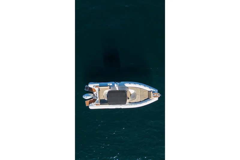 Yacht Photos Pics Aerial view of 2026 BWA GTO 308 boat on calm water.