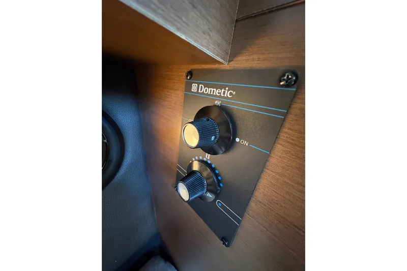  Yacht Photos Pics Dometic control panel on 2016 Sea Ray 350 SLX boat interior.